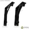 Ekena Millwork Legacy Wrought Iron Bracket, (Triple center brace), Antiqued Warm Silver 2"W x 7 1/2"D x 10"H BKTM02X07X10TLEAWS - alternate 4